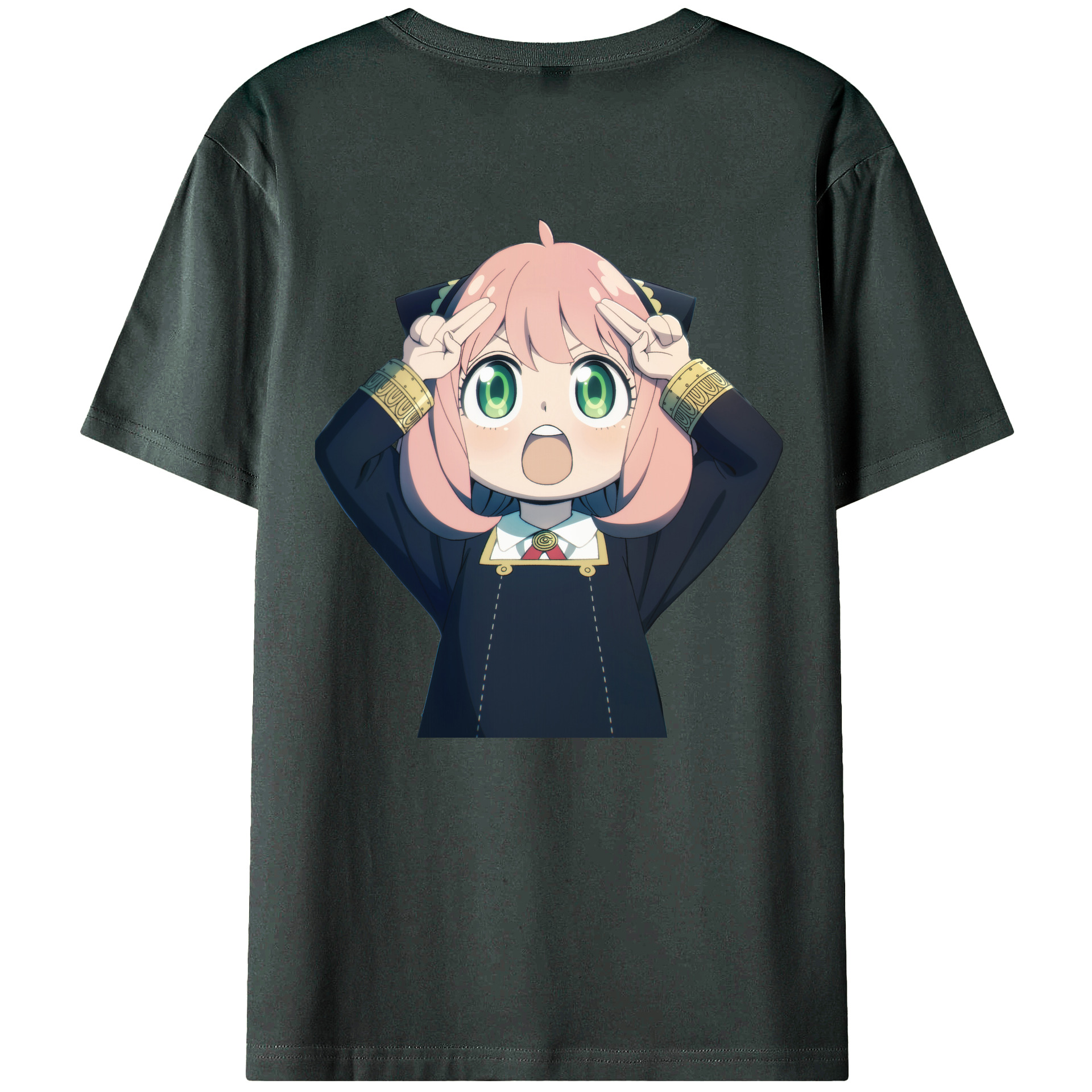 （画像用） SPY×FAMILY间谍家家酒 綿100％ メンズ半袖Tシャツ（バックプリント） 通気性